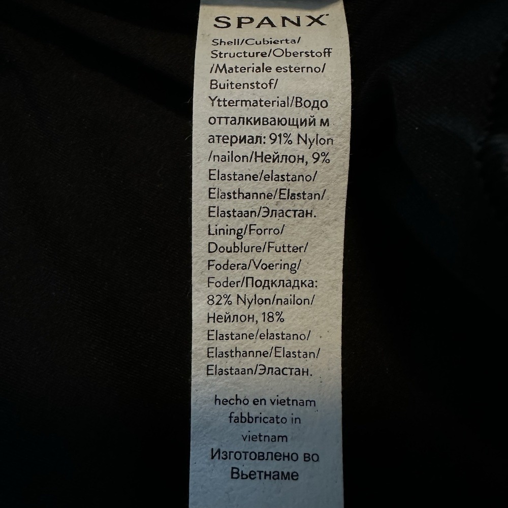 NEW Spanx Swim pique longline flounce swim top Crop Tankini Black Size SMALL - Picture 11 of 11